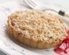 Tarte rhubarbe amandine en crumble