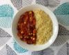 Chili de haricots rouges et couscous en perles