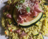 Risotto courgette-coppa