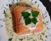 Feuilleté de saumon sauce à la crème et aux quatre herbes