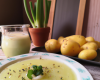 Velouté de pommes de terre à la sauce verte maison