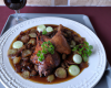 Poularde à la bière brune