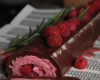 Bûche choco framboise