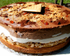 Entremet aux 3 chocolats et caramel