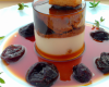 Bavarois Armagnac, pruneaux et son coulis de pruneaux