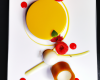 Entremet vanille et coulis gélifié