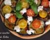 Tarte aubergines, tomates-cerise et chèvre