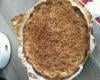 Tarte rhubarbe amandine en crumble