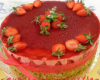 Bavarois fraises pistache