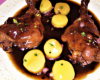 Pintade chaponnée au miel et au vin jaune