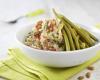 Salade de Haricots Verts et quinoa aux tomates confites, coriandre et pignons de pin