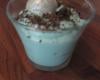 Mousse bleue aux bonbons schtroumpf