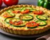 Quiche à la courgette, aux tomates et oignon