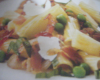 Rigatoni petits pois speck