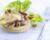 Crumpets façon tartiflette à ma façon, reblochon et lait végétal, recette de Laurence Salomon