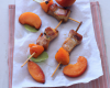 Brochette de porc aux abricots