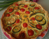 Quiche à la courgette, aux tomates et oignon