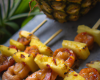 Brochettes de crevettes au chorizo et ananas