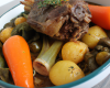 Cocotte d'agneau confit, légumes de saisons