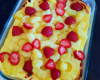 Clafoutis à l'ananas et fraises