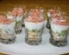 Verrine de saumon au fromage blanc et concombre