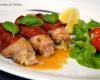 Involtini de veau et chorizo aux pommes de terre et basilic, sauce citronnée