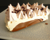 Buche meringuée, crème de châtaigne et mousse de chocolat blanc