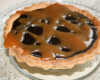 Tartelette au chocolat noir sur lit de caramel au beurre salé