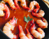 Crevettes sauce rouge