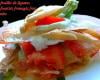 Mille feuilles de légumes sauce fouettés fromagés frais citronnées