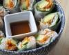 Rouleaux de printemps avocat crevettes