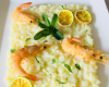 Risotto au citron et crevettes