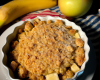 Crumble aux pommes et sa mousse à la banane