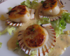 Coquilles Saint Jacques à l'unilatérale et crème d'endives caramélisée