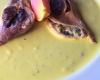 Pigeon en deux cuissons, crème d'ail et ail confit