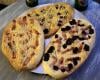 Fougasse lardons, olives noires de Nyons