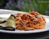 Pâtes linguine à la norma (aux aubergines grillées)