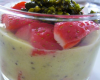 Verrine fraises-mousse de kiwi