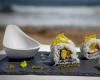 Maki inversé et sushi ibérique avec des perles