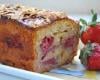 Cake aux fraises, miel et amandes