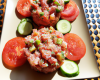 Tartare de tomates concombre et thon