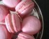 Macarons framboise, fleur de cerisier