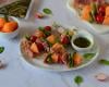 Brochettes de melon et jambon de Parme