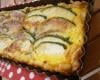 Tarte aux courgettes basilic chèvre et parmesan