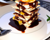 Mille-feuille à la Marie-Stuart, sauce chocolat-mandarine