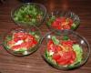 Salade laitue, tomates et poivrons