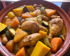 Tajine de poulet à la mangue et au potiron