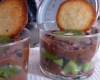 Variation de tiramisu au chocolat et kiwi