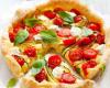 Tarte au Chavroux, tomates et courgettes