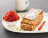 Millefeuille vanille bourbon, granité à la fraise